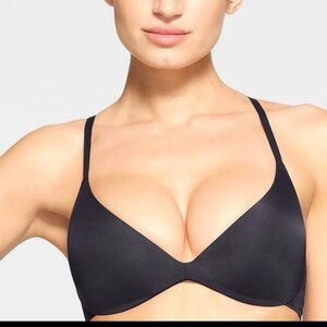 SKIMS Wireless Form Super Push-Up Bra Onyx Black 34DDD NWT